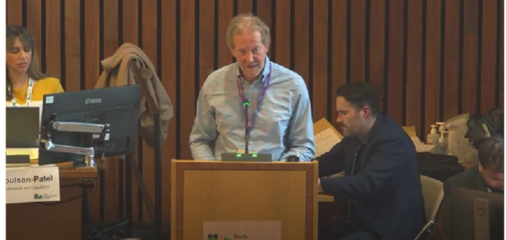 Chris Duff addressed North Northamptonshire Council in Corby