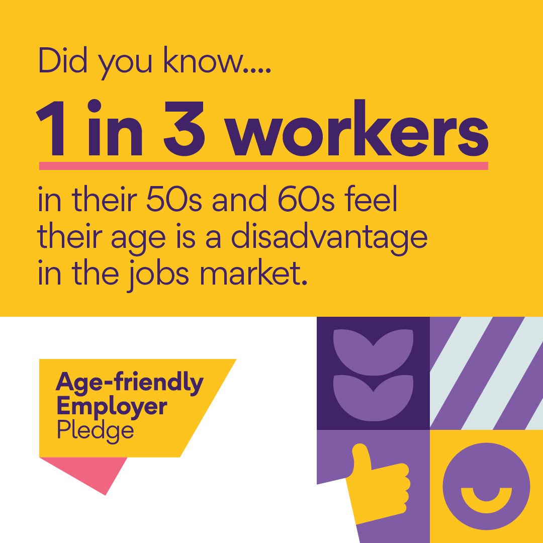 1 in 3 workers in their 50s and 60s feel their age is a disadvantage in the jobs market.