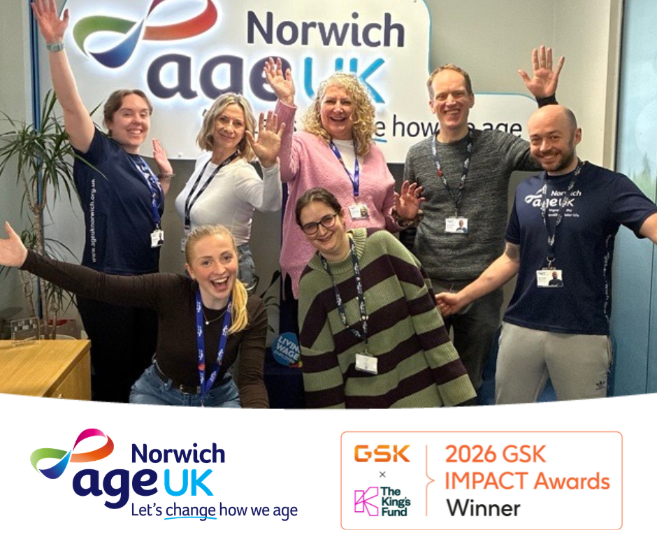 Age UK Norwich wins prestigious national GSK IMPACT Award