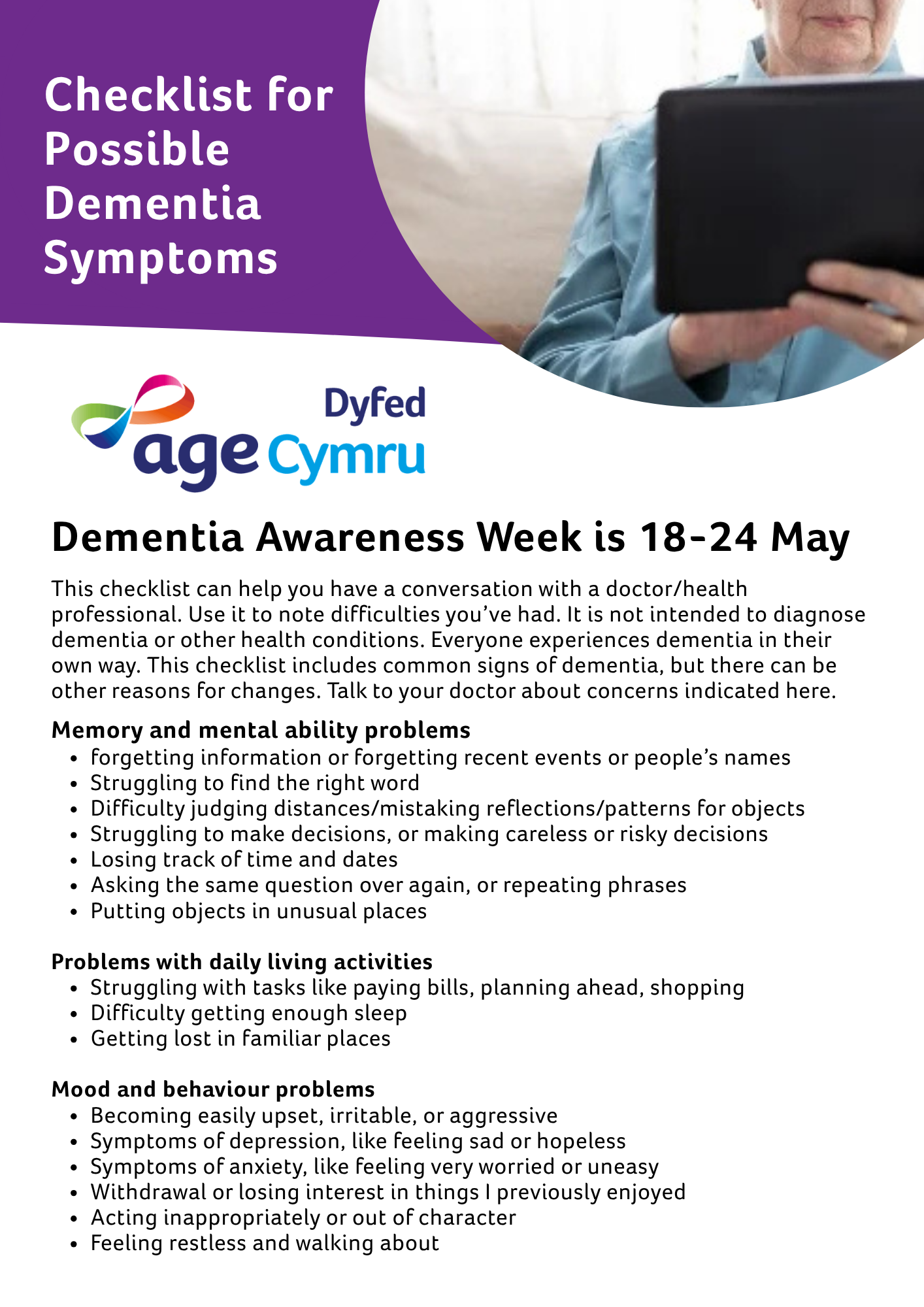 dementia week poster