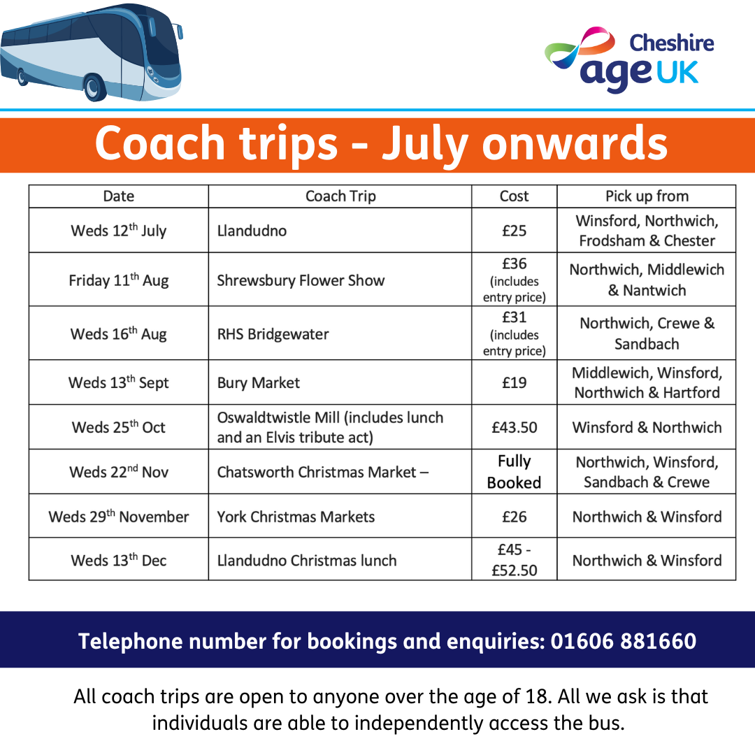 Age UK Cheshire Coach Trips