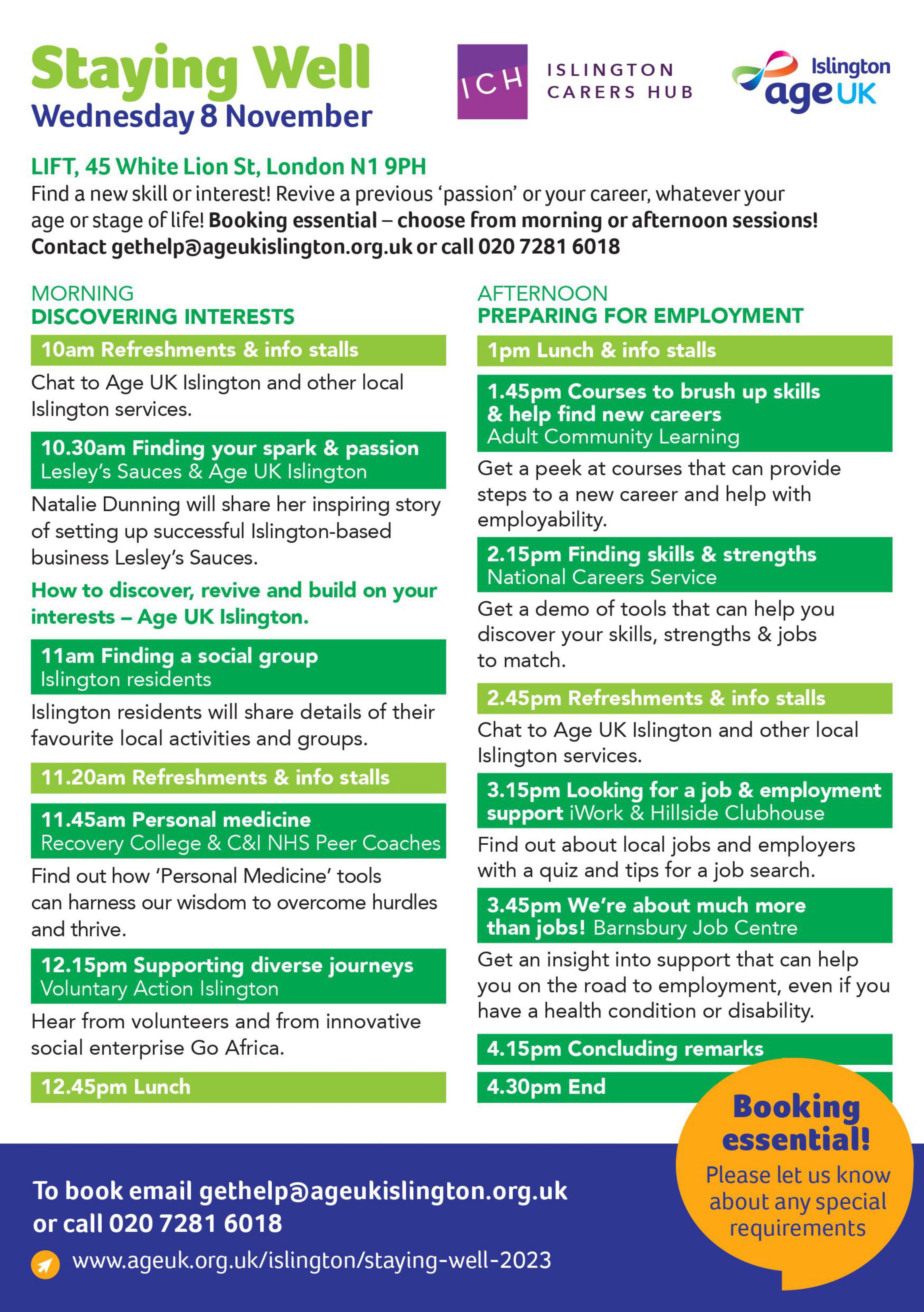 Staying Well Discovering Skills Flyer
