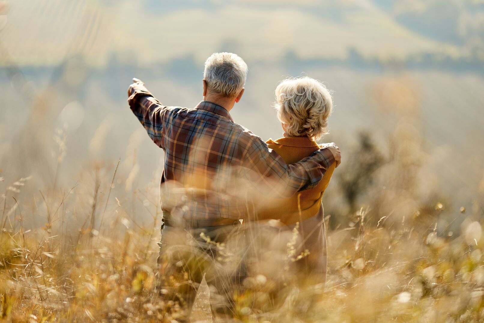 Older couple thinking about the future