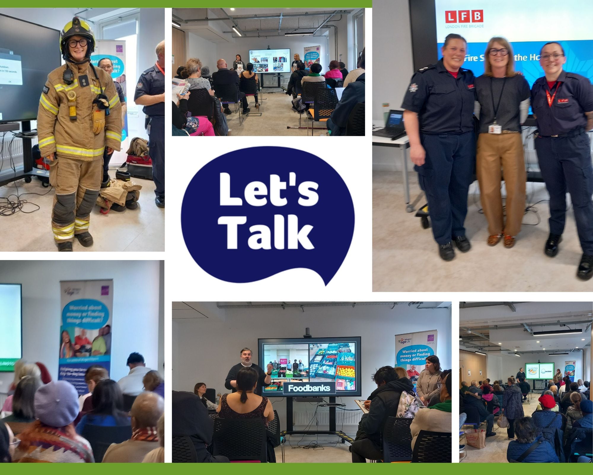 audience and presenters from lets talk event