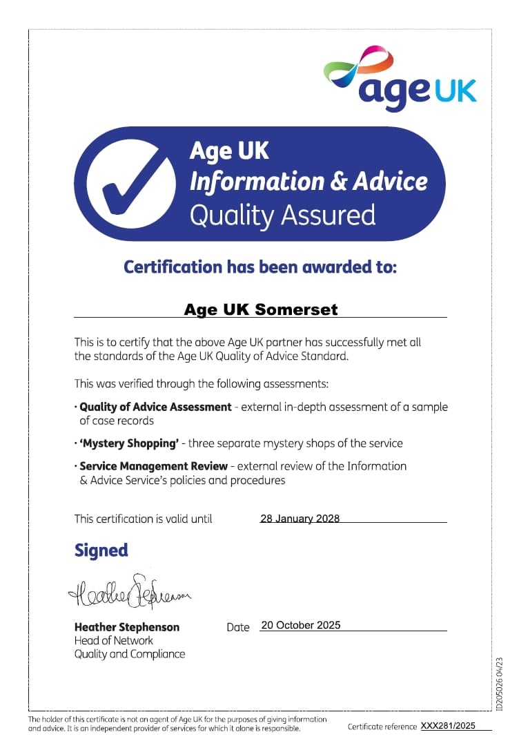 QAS Certificate