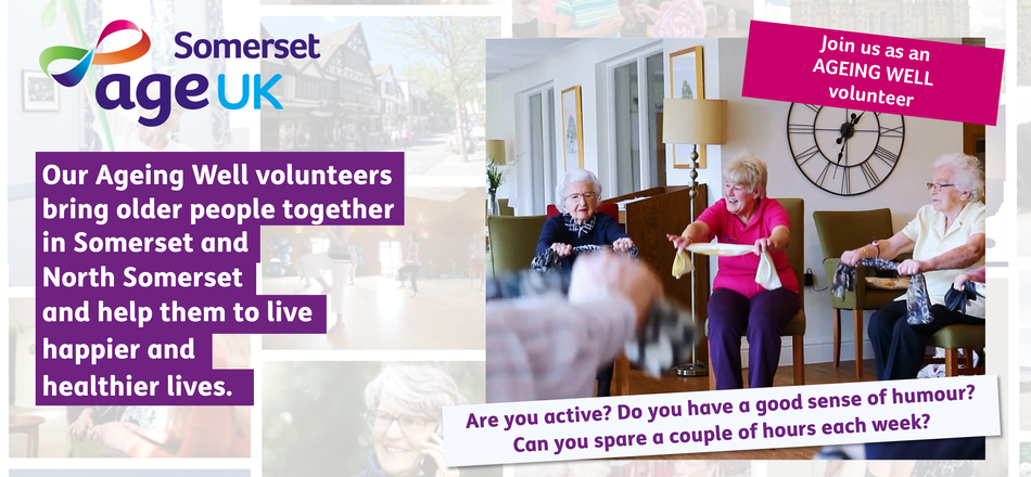 Ageing Well Volunteering banner