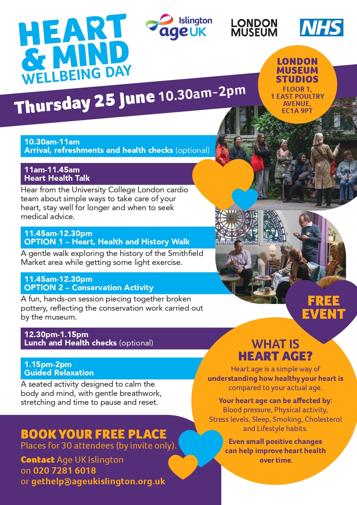 Heart and Mind Wellbeing Event Poster