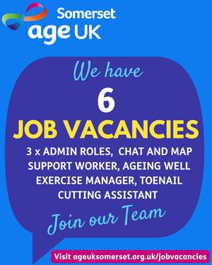 6 Job Vacancies at Age UK Somerset