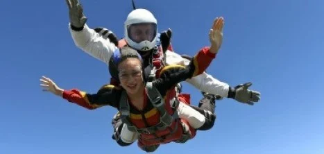 Parachute jump fundraising for Age UK Barnet