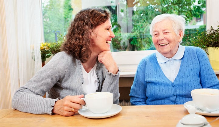 Two women chatting Age UK Barnet befriending