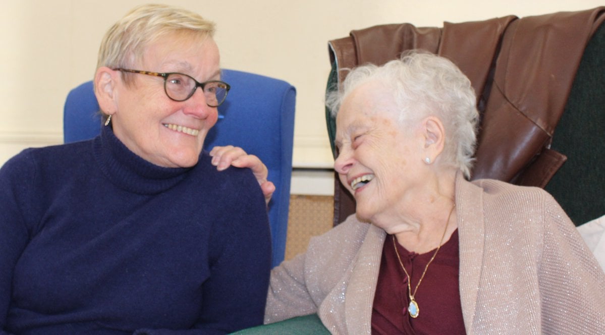 Ann Denham and Betty Floyd at the Day Centre