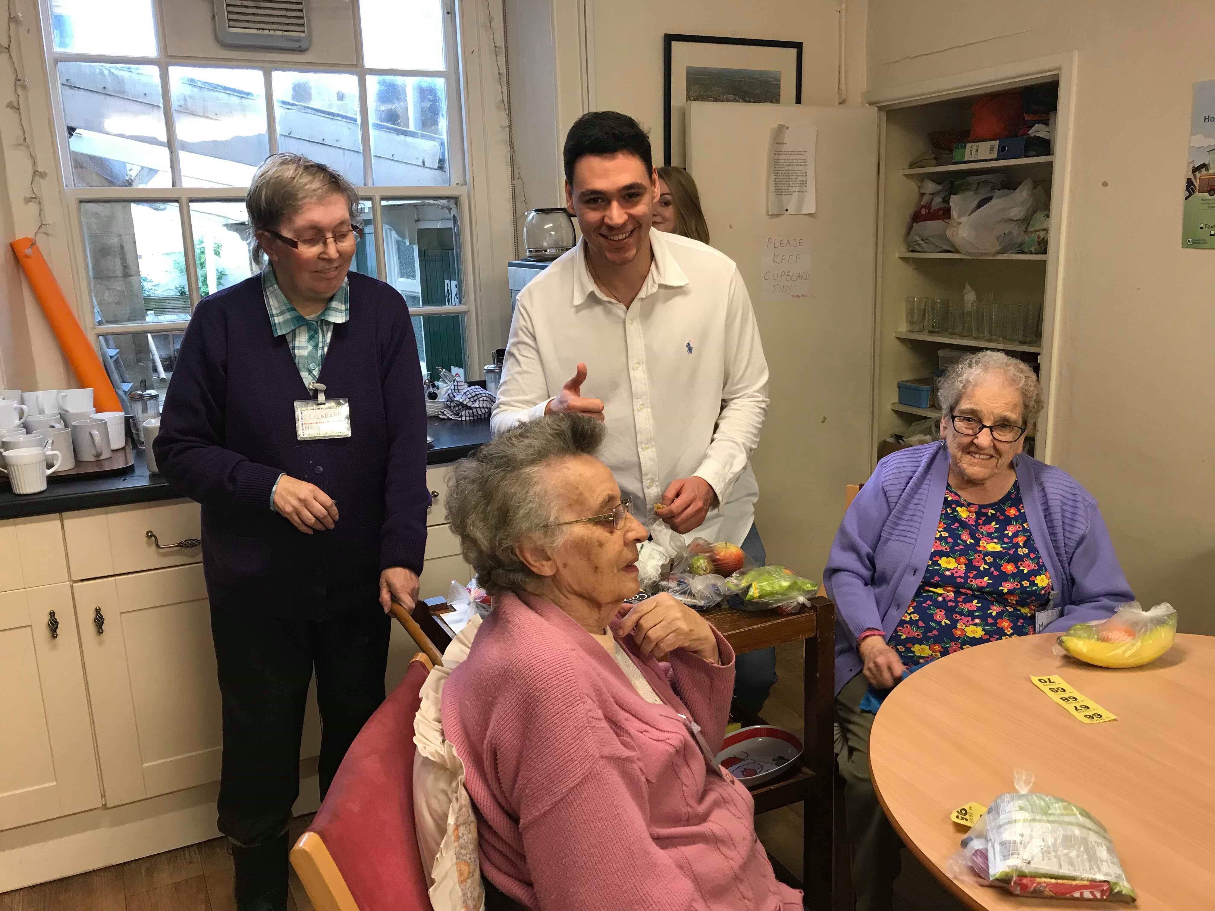 Daniel Arthur Clemente with Day Centre members