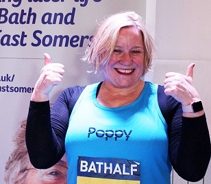 Poppy Collingwood runs Bath Half 