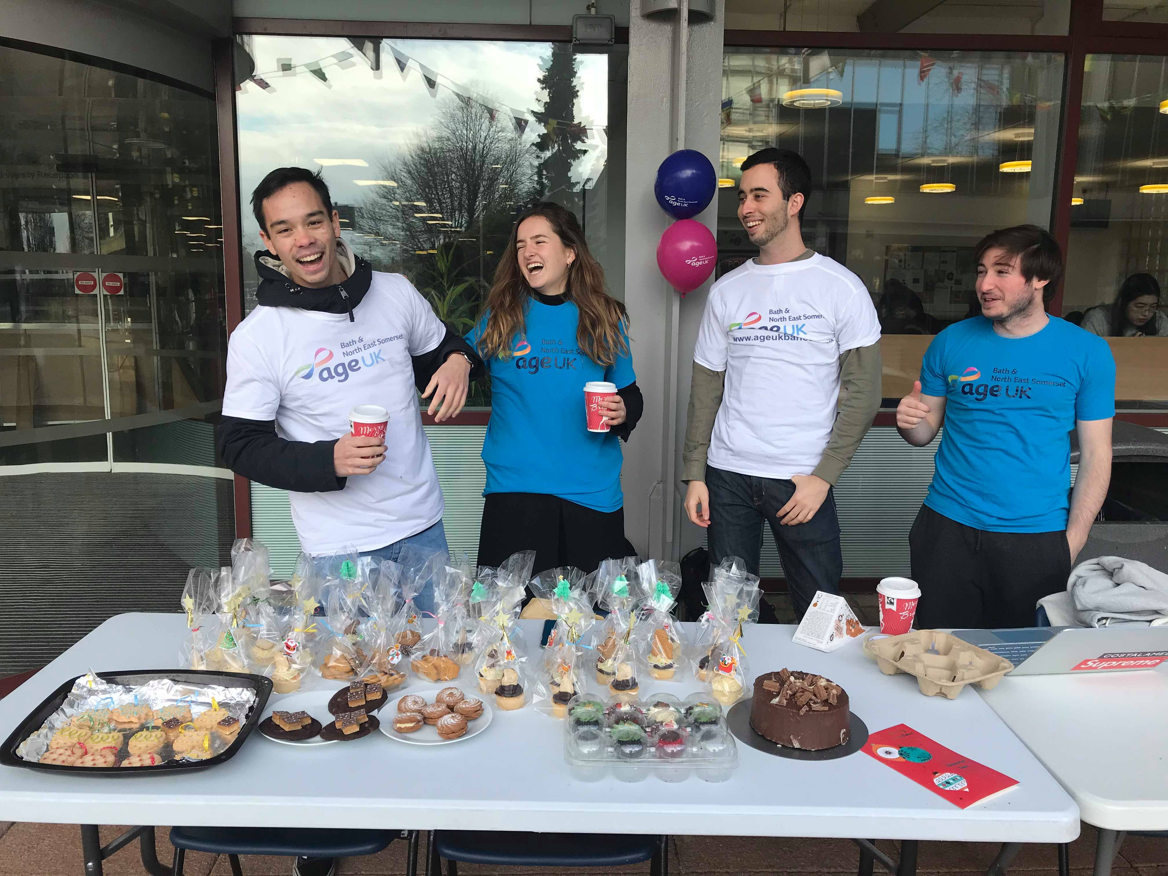 Bath uni students's cake sale for Age UK B&NES