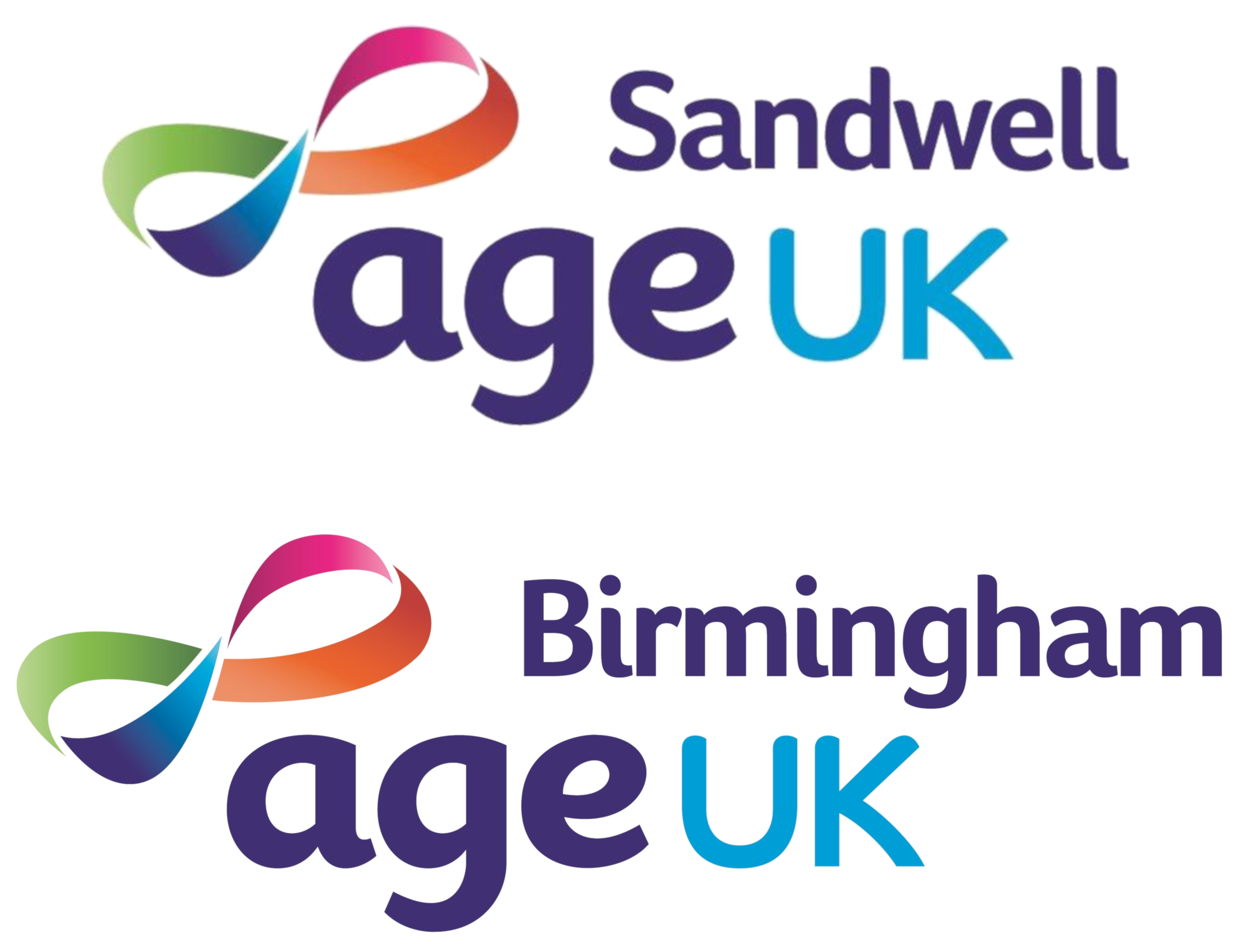 Age UK Birmingham and Age UK Sandwell logos
