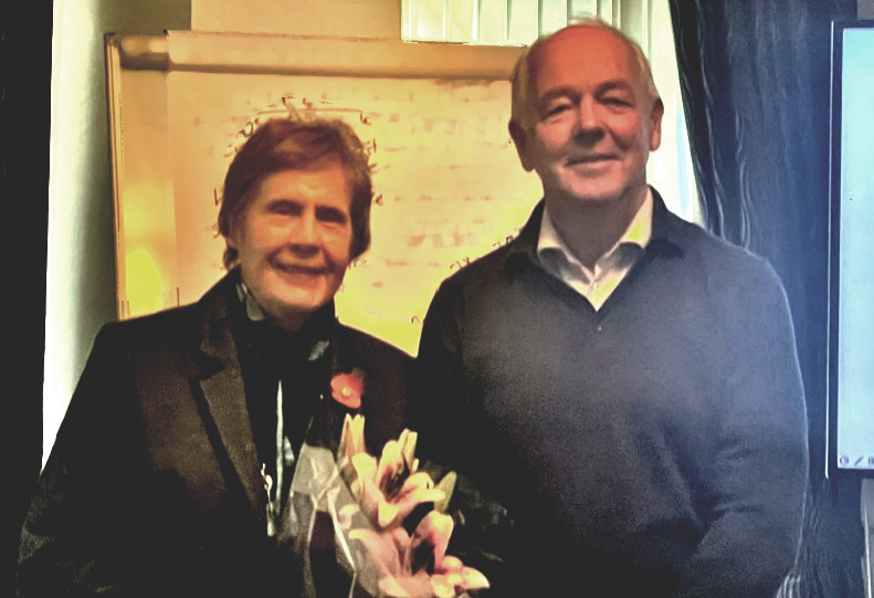 Elizabeth Phillips MBE with current Chair Of The Board Of Trustees, David Sykes