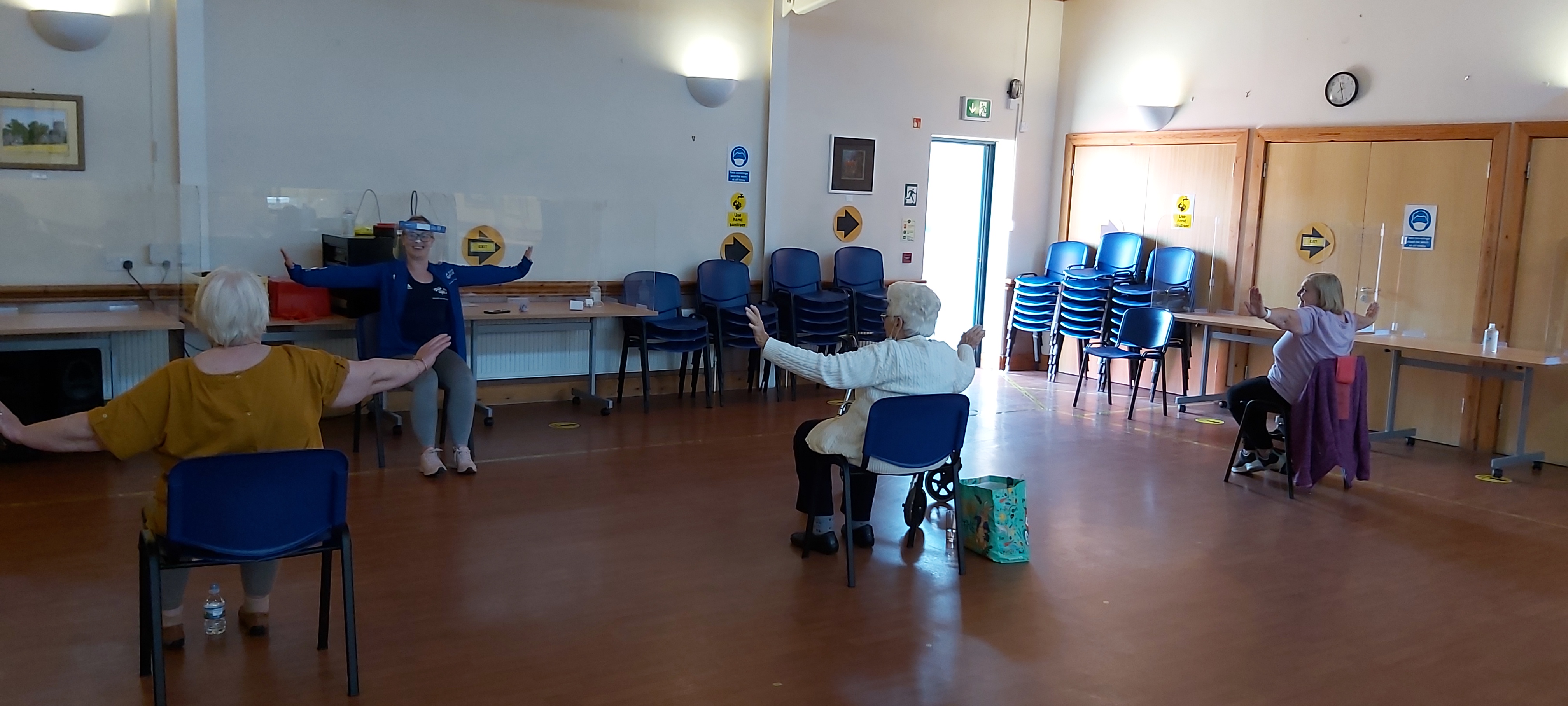 Strength & Balance Coach Laura leads a class at Farnworth Ageing Well Centre