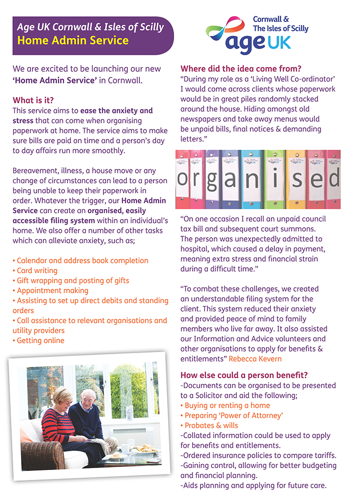 Home Admin service has launched