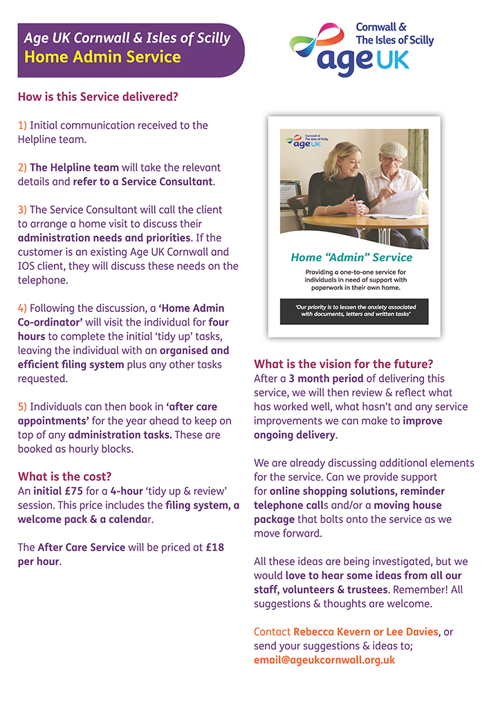 Home Admin service has launched