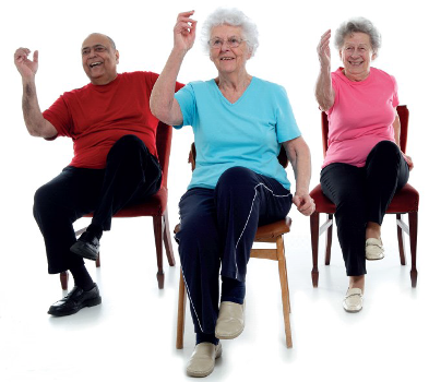 older people exercising physical activity image
