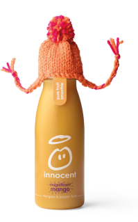 Innocent bottle with knitted hat Innocent bottle with knitted hat