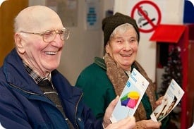 man and lady with documents