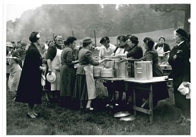 Old People's Welfare Committee in July 1958 at Chatsworth