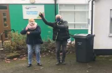 Couple dancing at the Chaddesden Centre