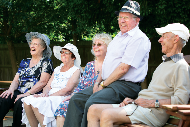 Group of people laughing