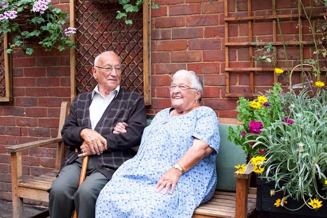 couple sitting outside