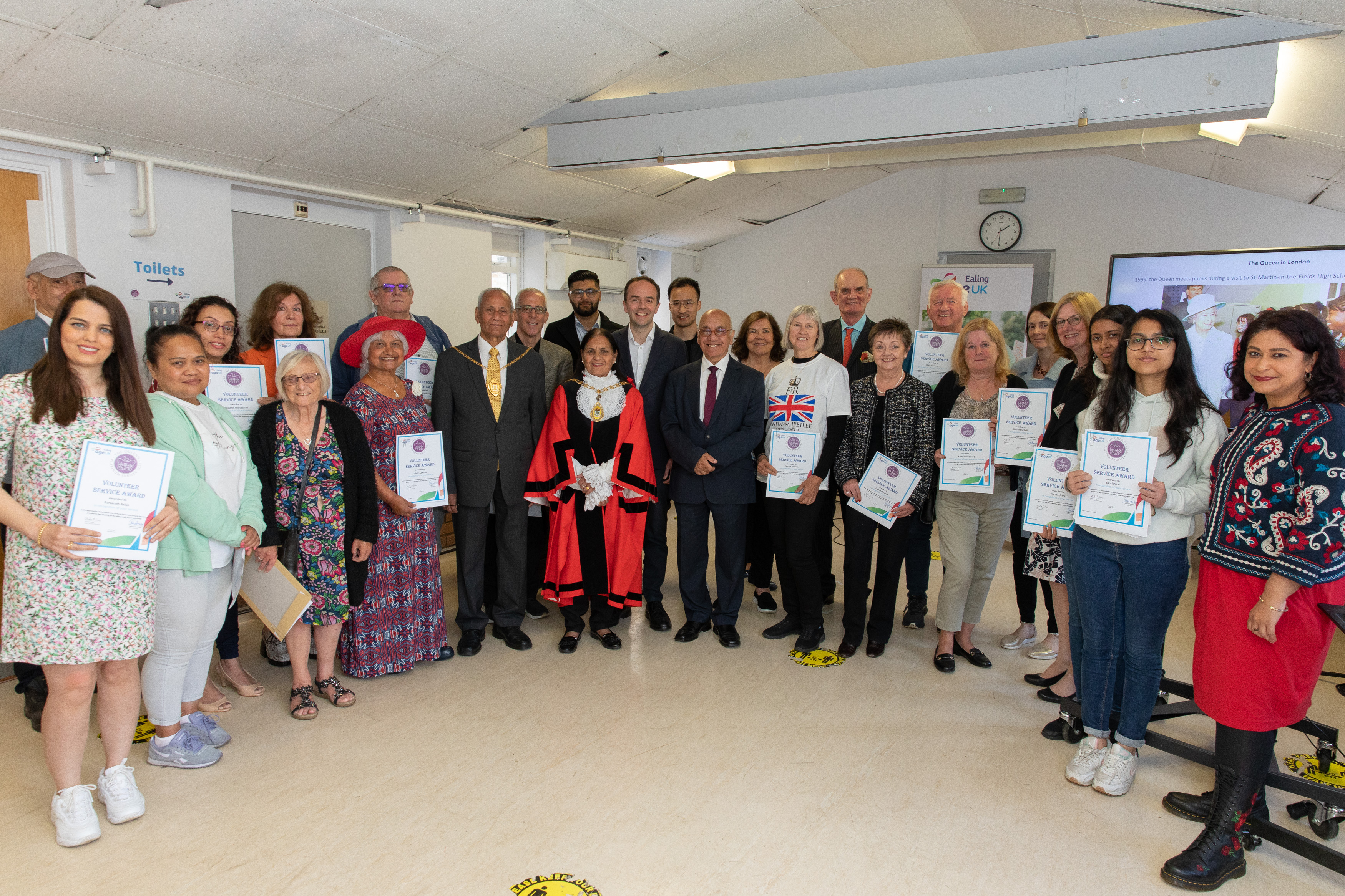 Age UK Ealing's volunteers at the Platinum Jubilee event, June 2022