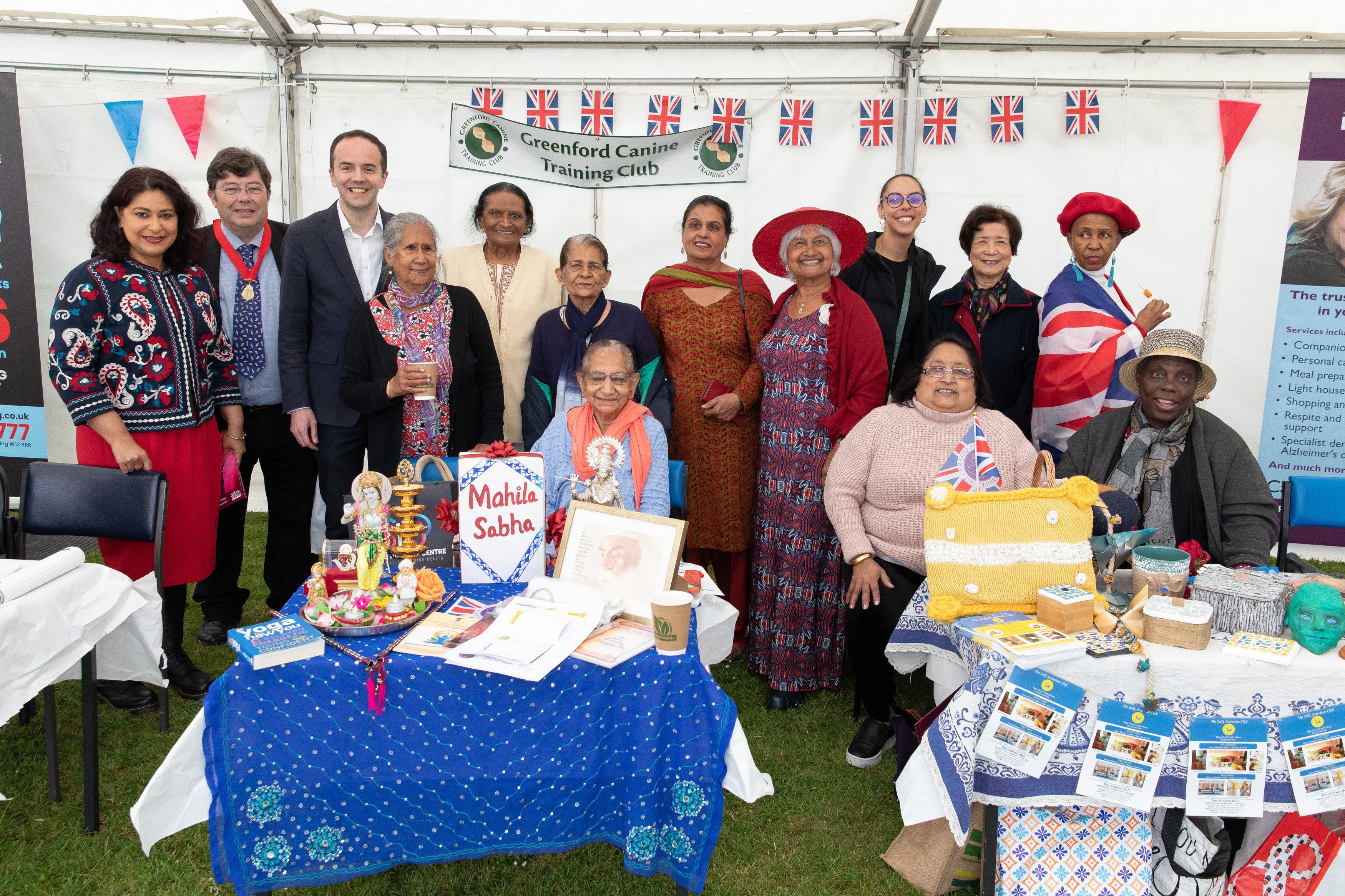 Guests at Age UK Ealing's Platinum Jubilee event, 1 June 2022