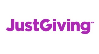 JustGiving logo and link