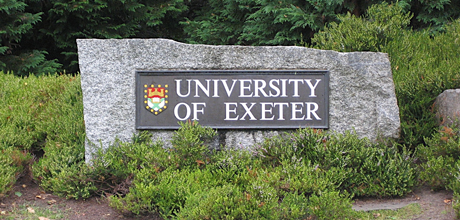 University of Exeter sign