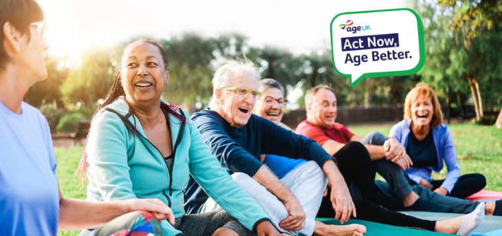 Pictured: a range of older people in a fitness class