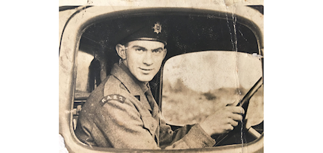 Image of soldier in a truck