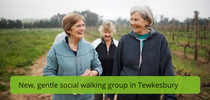 Older people walking outdoors