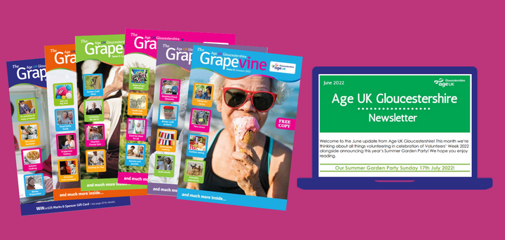 A selection of our Grapevine Magazines and previous newsletters