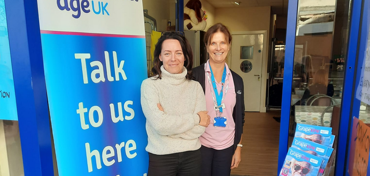 Two of our team at the GFTH cafe in Gloucester