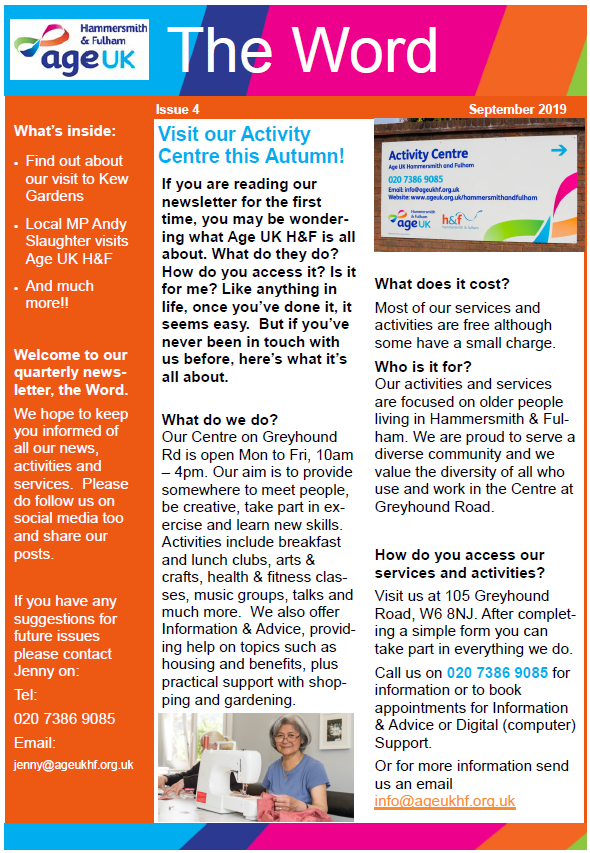 Autumn Newsletter - 