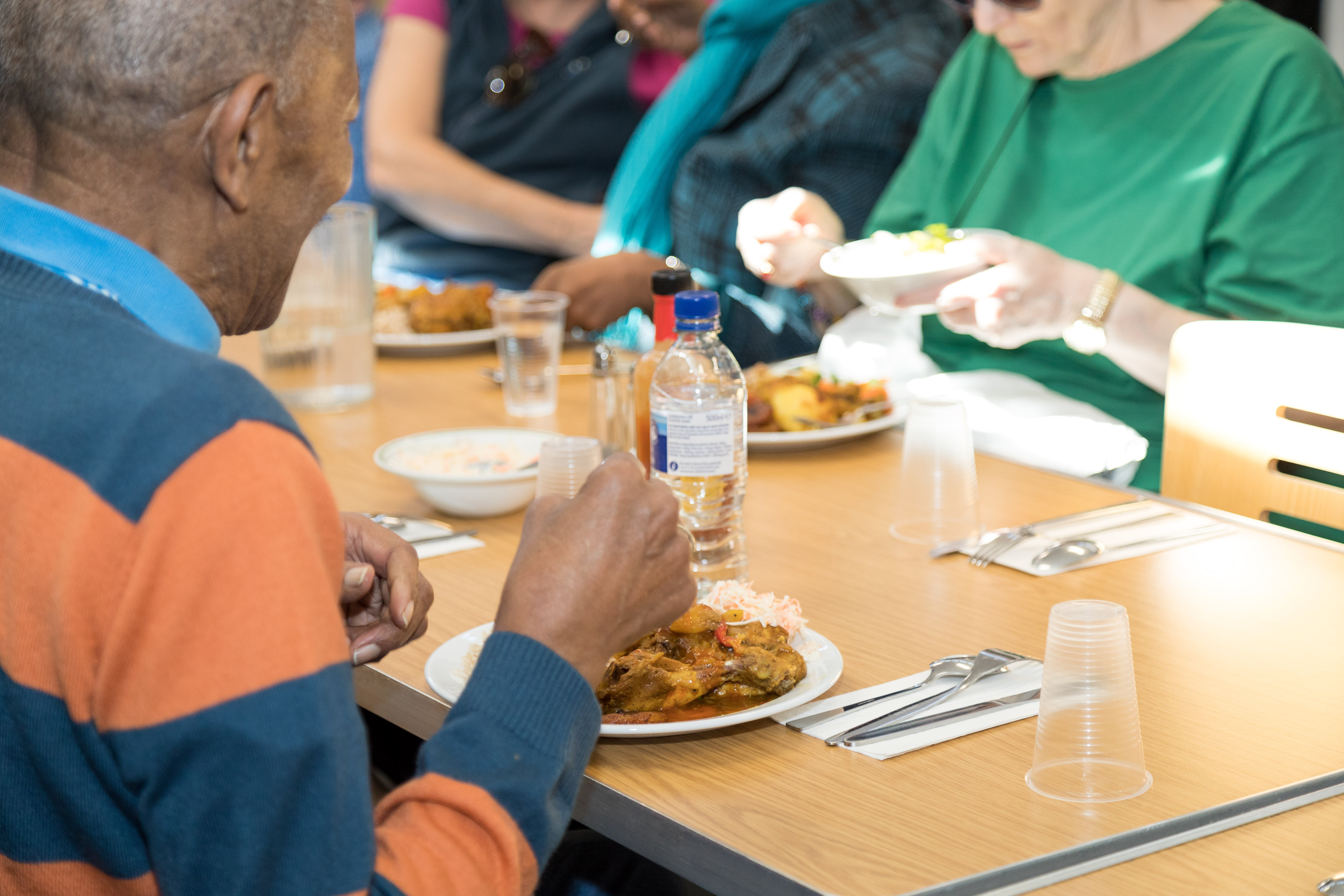 People eating lunch