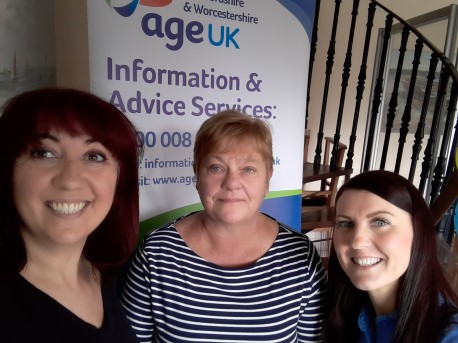 Image of Kelly Baya, Penny Jones and Rachael Ford from Age UK Herefordshire & Worcestershire