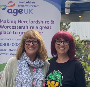 Caroline Savage and Kelly Baya of Age UK Herefordshire & Worcestershire