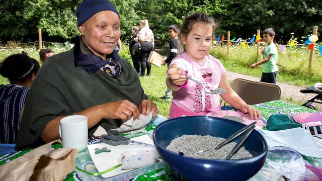 People of different ages came together to enjoy Gillespie Park nature reserve in Highbury - Credit: Islington Council