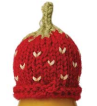 Strawberry bobble hat. Advanced pattern.