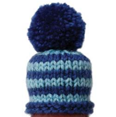 Blue stripey hat. Intermediate pattern.