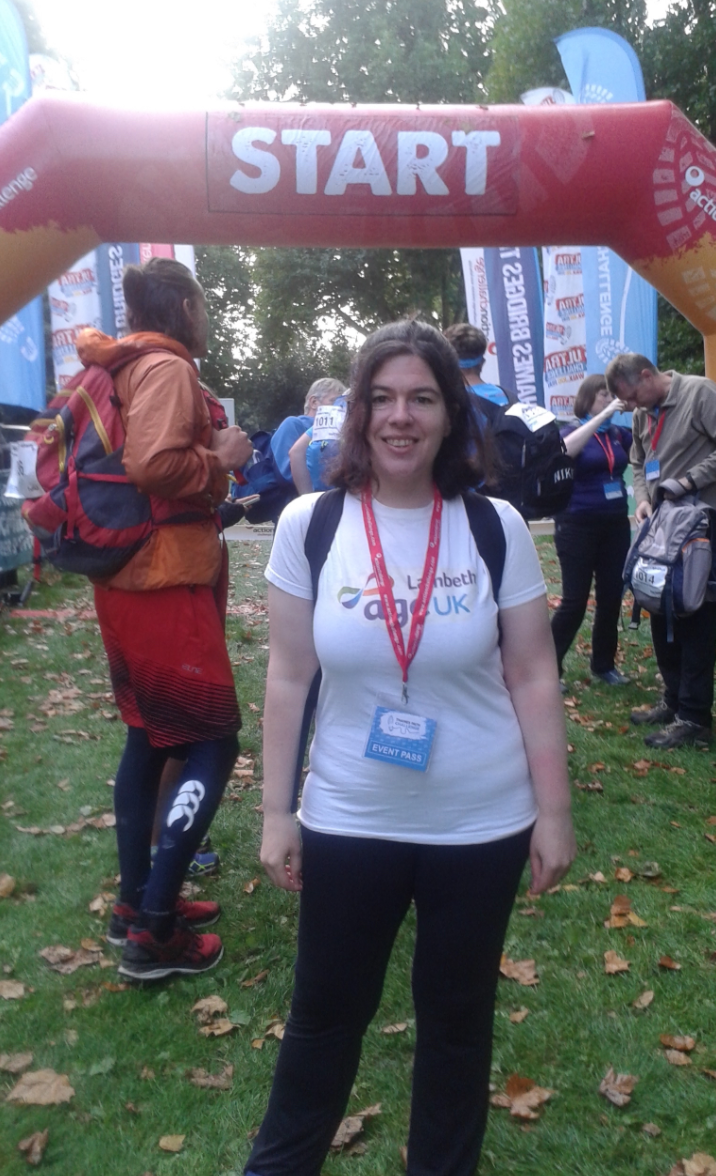 Jennifer Martin fundraised for Age UK Lambeth through Thames Path Challenge