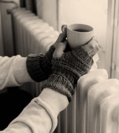 Heating a cup of tea on the radiator
