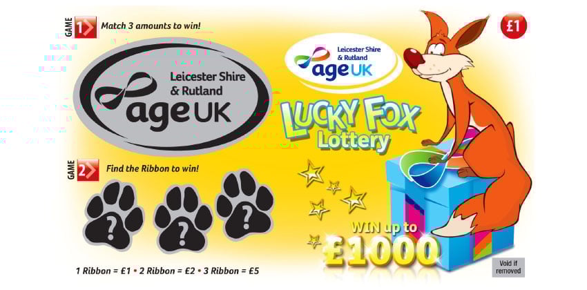 Win up to £100 with one of our scratchcards One of our Lucky Fox Lottery Scratch Cards