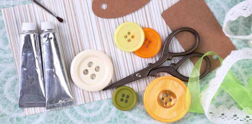 Get involved with our arts, crafts and writing groups A selection of craft materials
